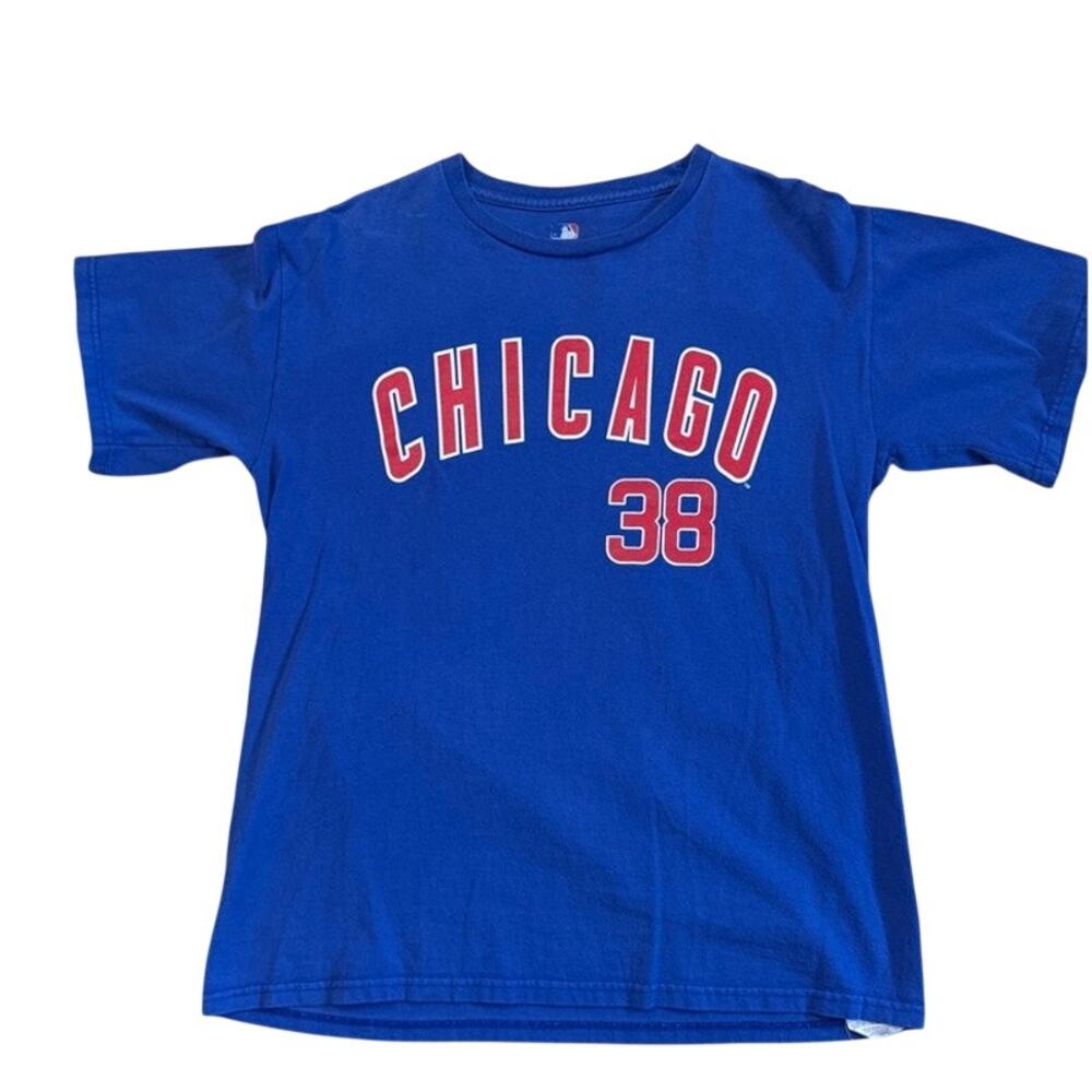 Chicago Cubs MLB Carlos Zambrano jersey blue t-shirt Size Medium
